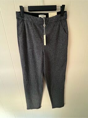 Max Studio Slim Trousers in Charcoal Microcheck